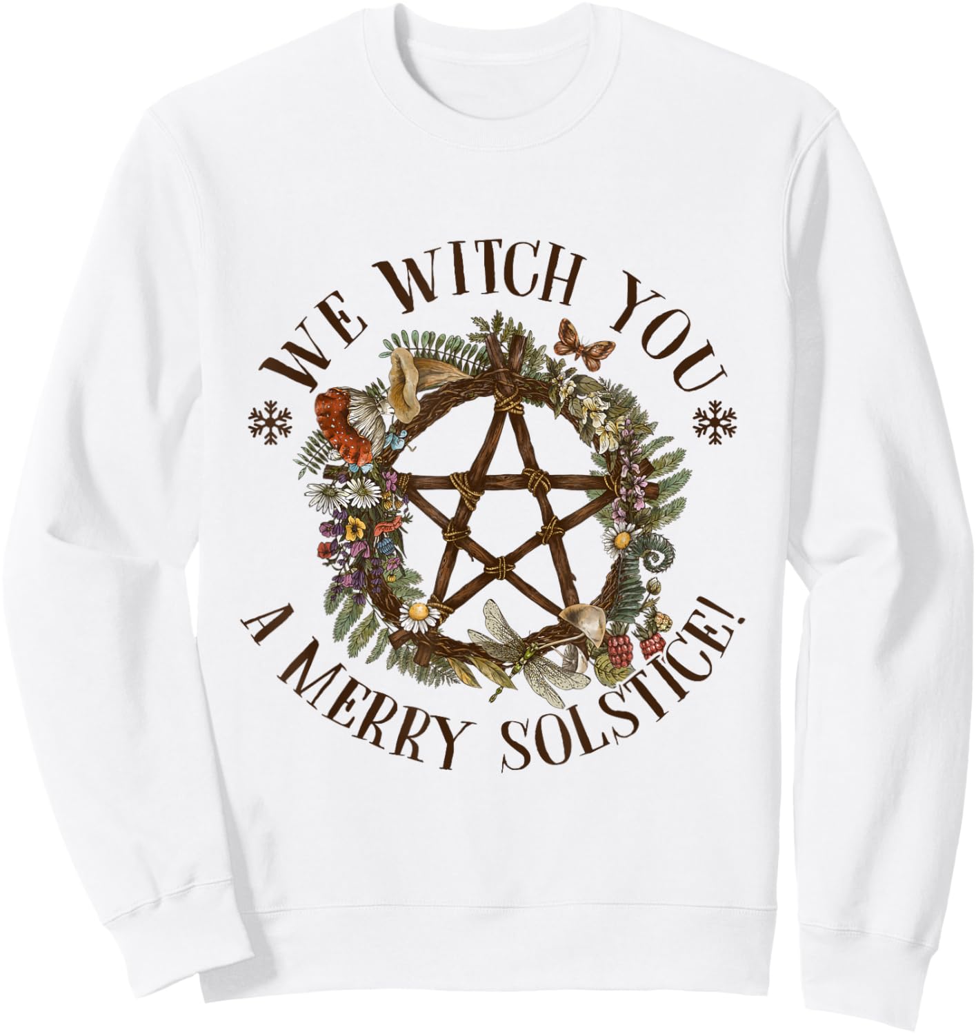 We Witch You A Merry Winter Solstice Yule Pagan Santa Wiccan Sweatshirt - Sweatshirt | White