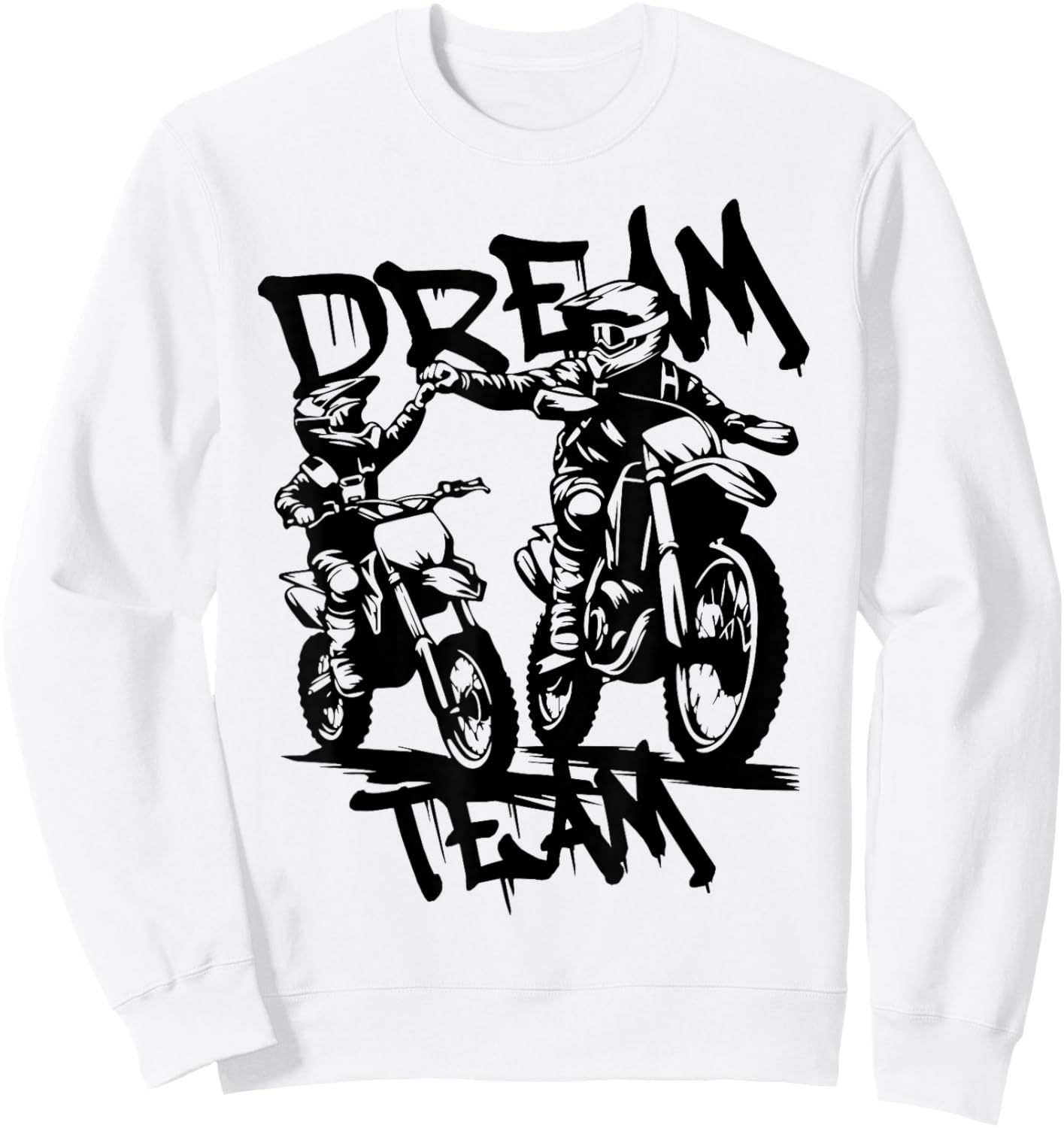 Geschenk Vater und Sohn Motocross Team Cross Motorrad Vatertag Sweatshirt - Sweatshirt | White