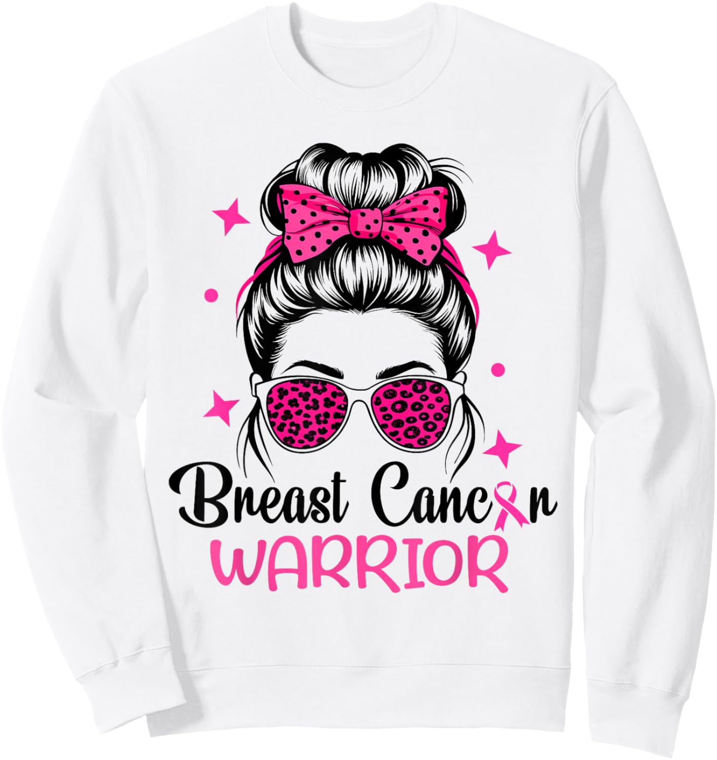 Breast Cancer Awareness Warrior Sweatshirt - Sweatshirt | White
