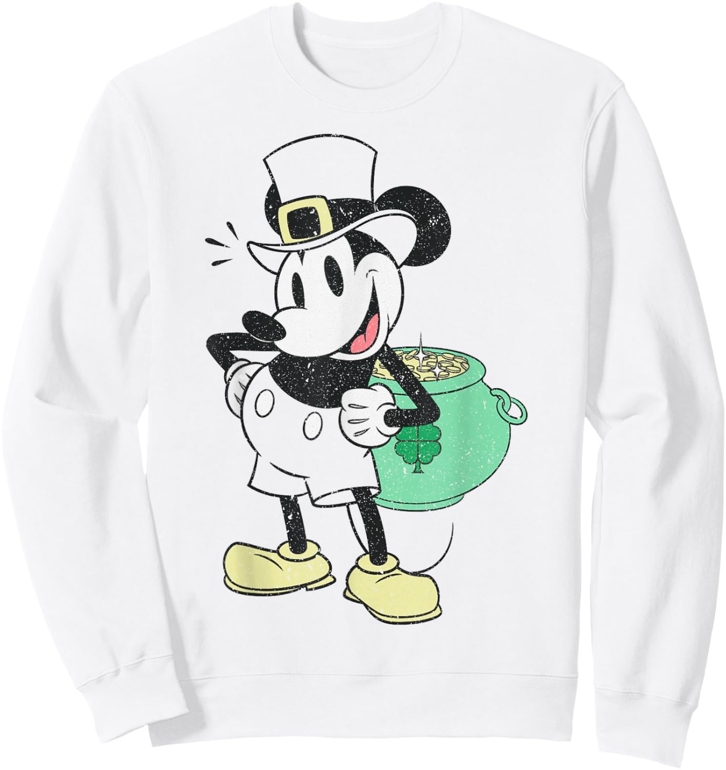 Disney Mickey and Friends St. Patrick's Day Shamrock Suit Sweatshirt - Sweatshirt | White