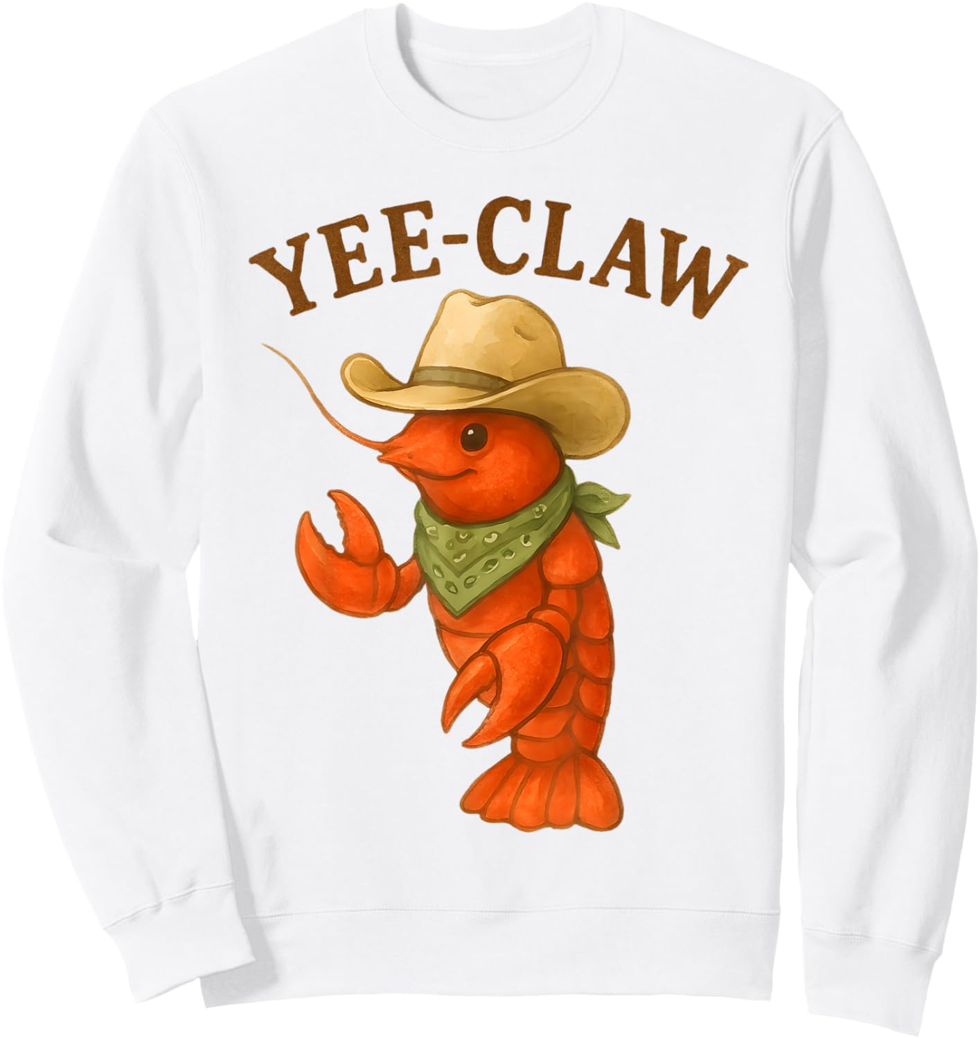 Yee Claw Funny Crawfish Cajun Seafood Party Festival Boys Sweatshirt - Sweatshirt | White