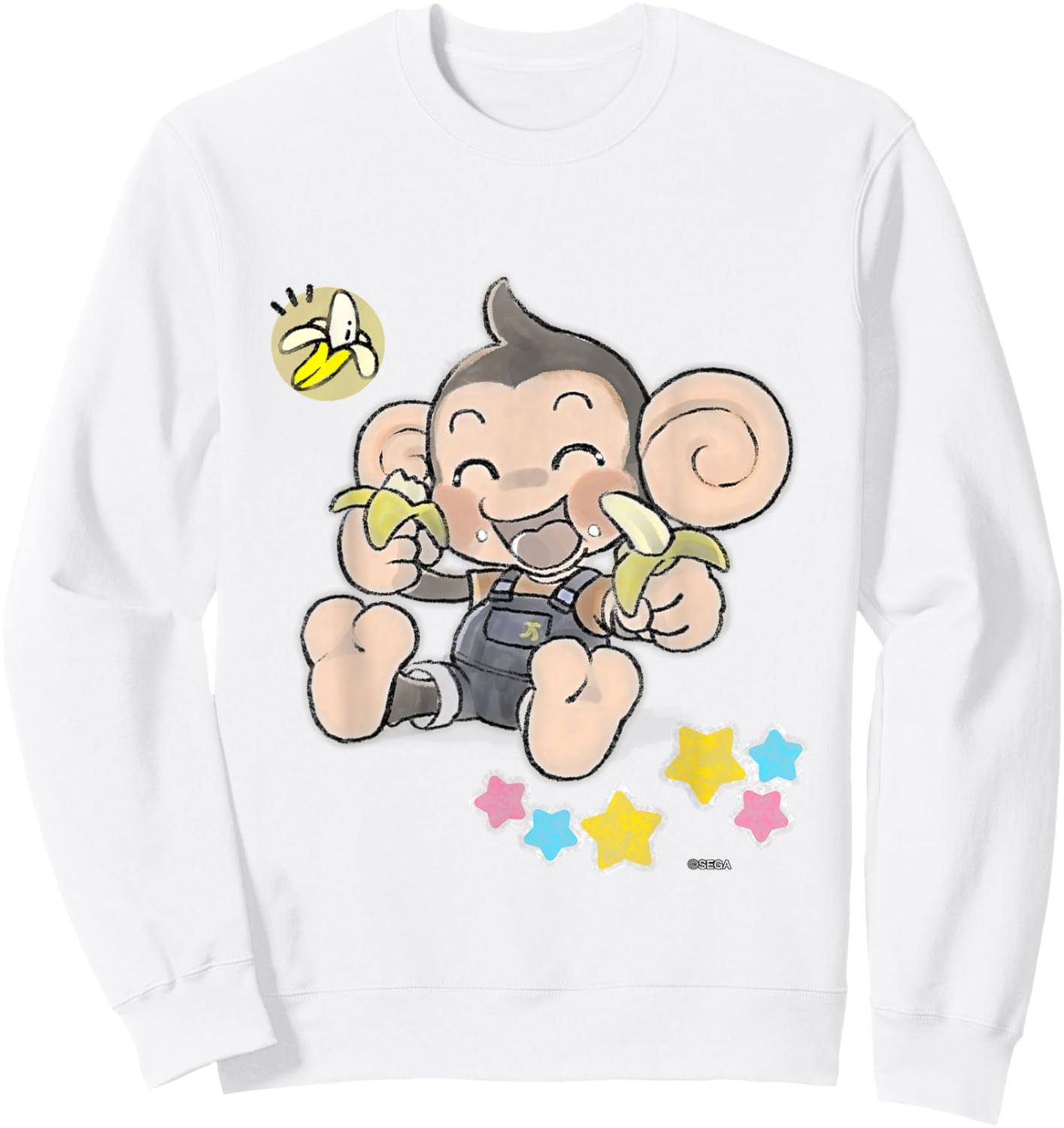 Super Monkey Ball Banana Rumble Banana and Eye Eye Sweatshirt - Sweatshirt | White