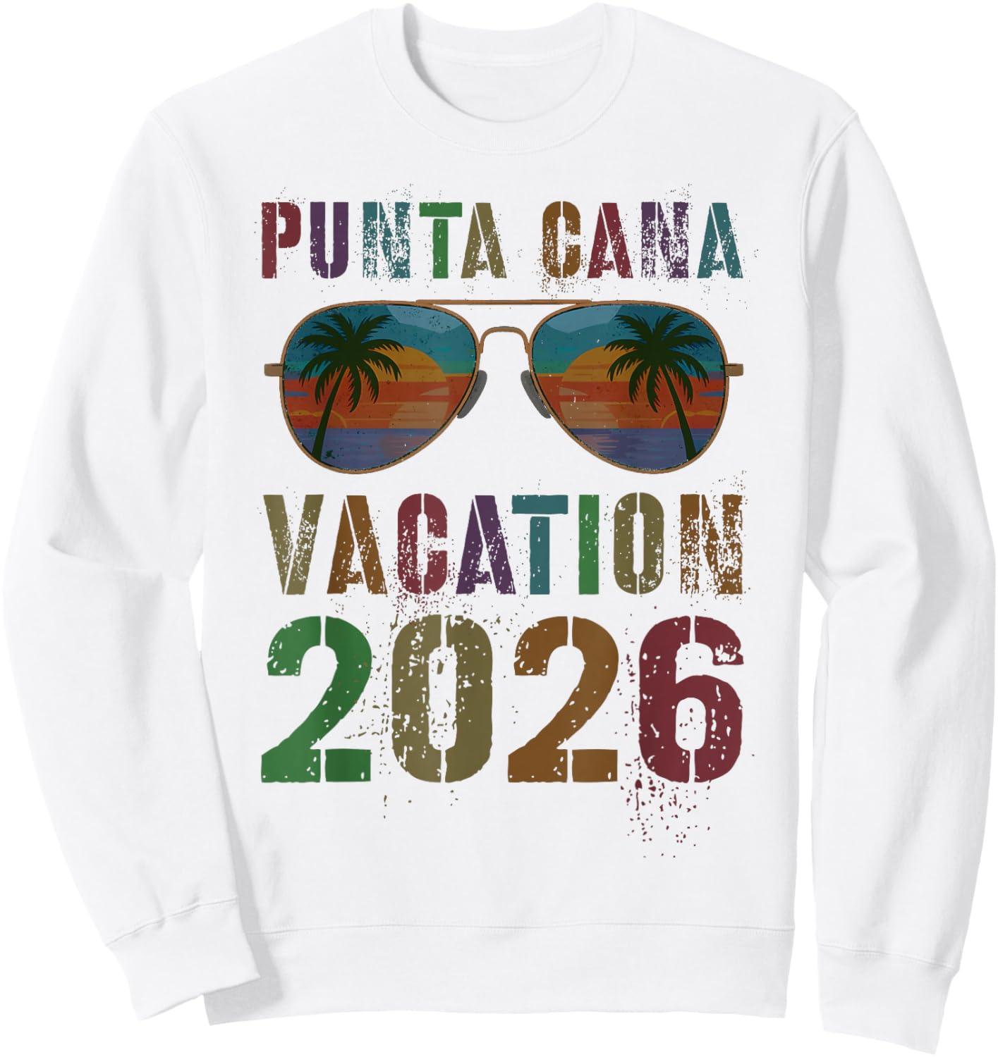 Rétro Punta CANA Vacation 2026 Voyage Croisière Voyage Assorti Sweatshirt - Sweatshirt | White