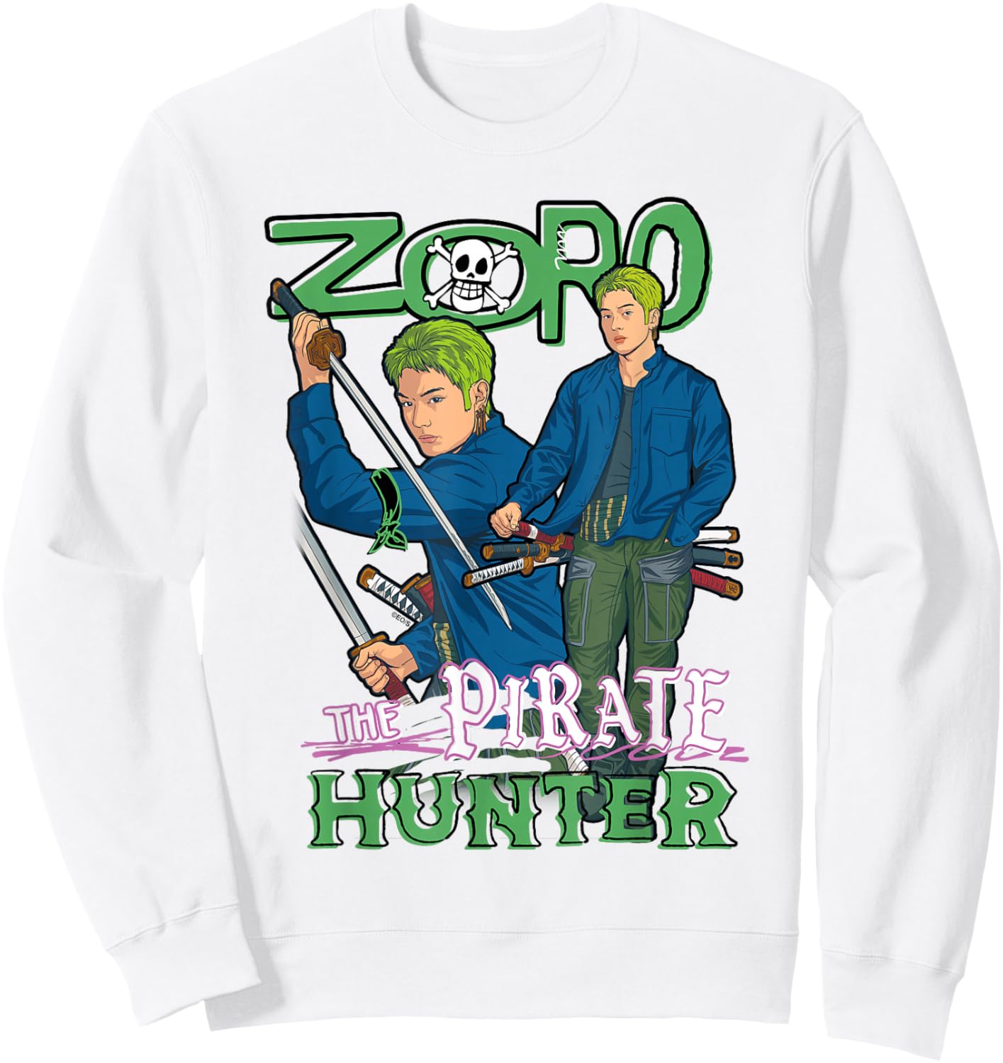 One Piece Zoro The Pirate Hunter Sweatshirt - Sweatshirt | White