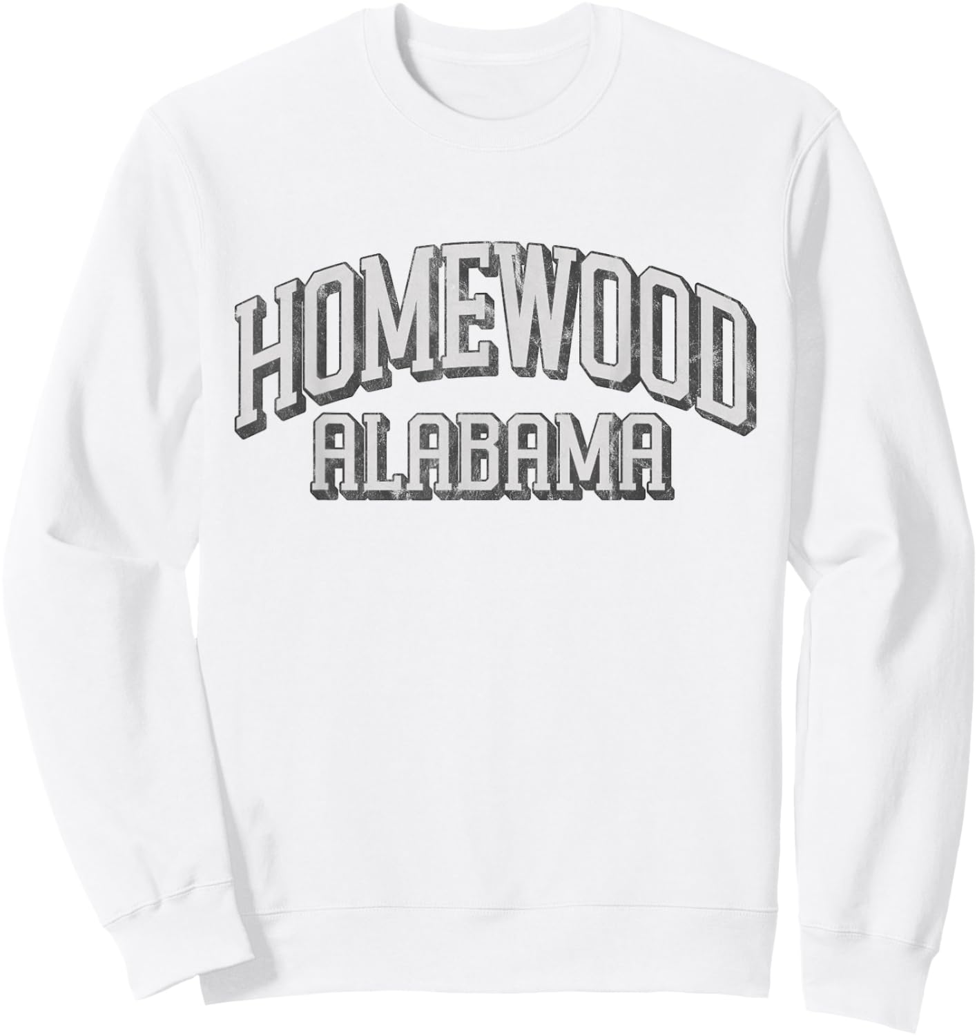 Vintage Homewood Alabama AL Retro City Sweatshirt - Sweatshirt | White