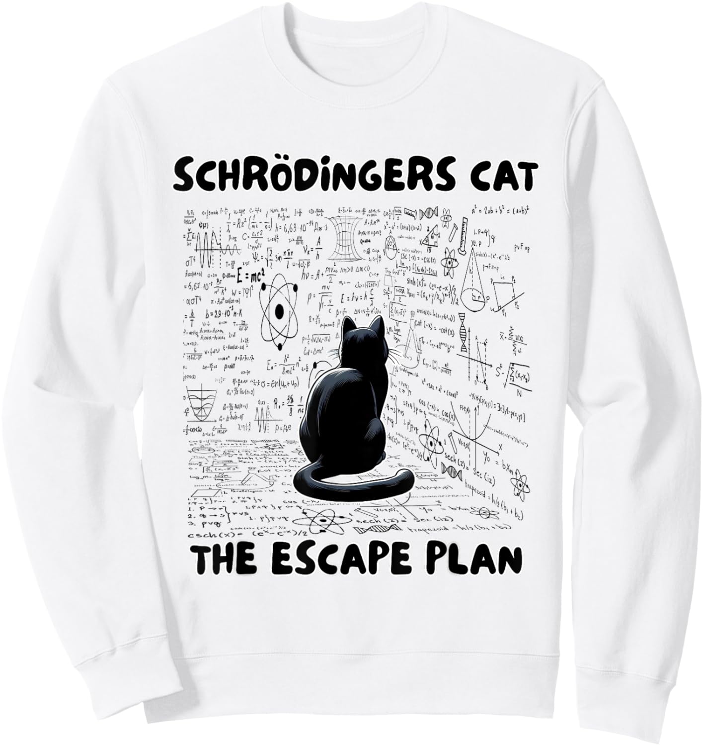 Quantum Physics Teacher Schrödinger's Cat The Escape Plan Sweatshirt - Sweatshirt | White