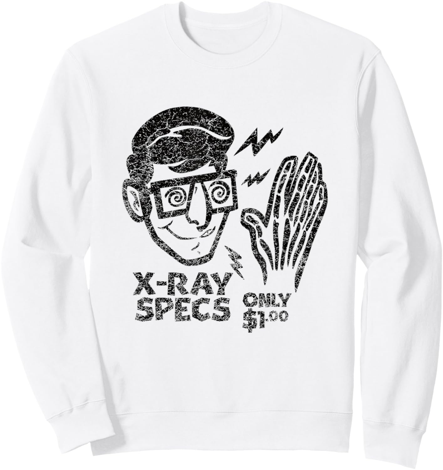 Retro X-Ray Specs Funny Nostalgia Vintage Comic Design Sweatshirt - Sweatshirt | White