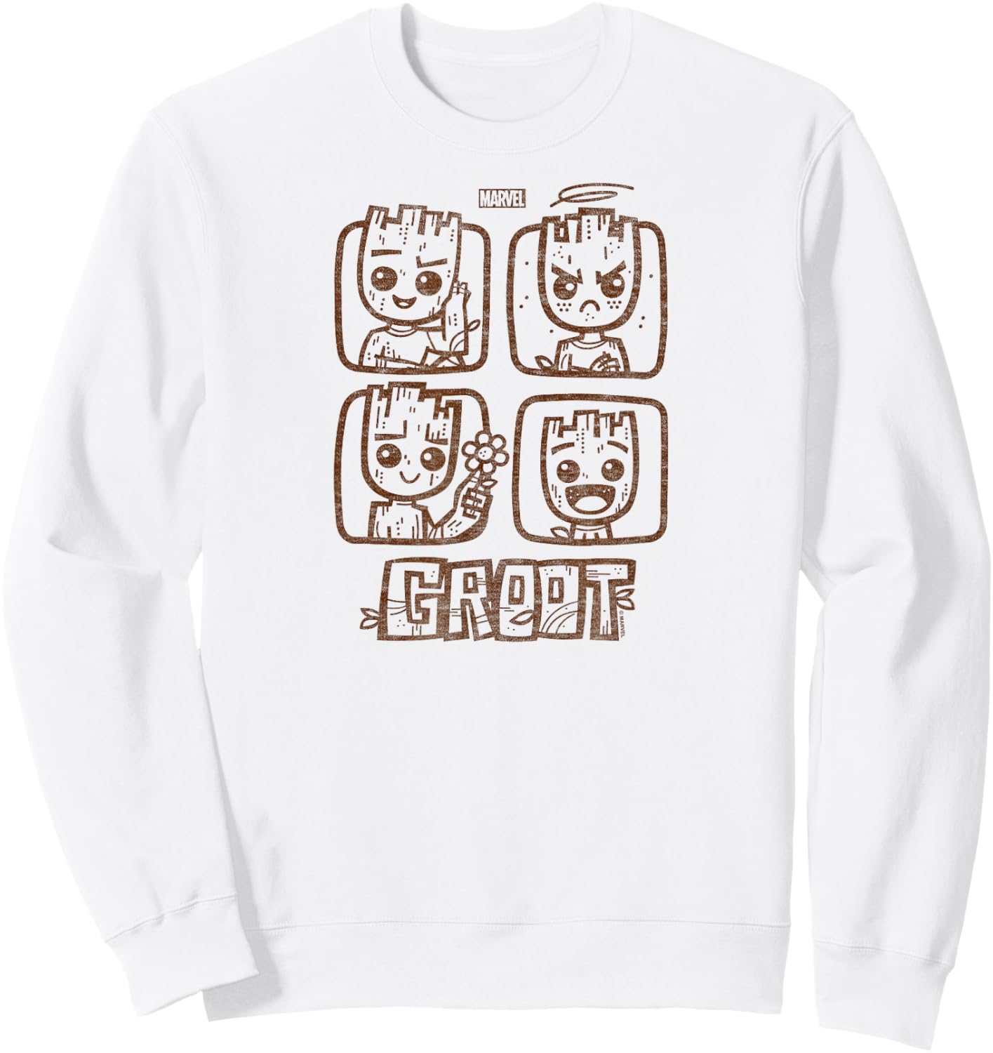 Guardians of The Galaxy - Groot Grid Sweatshirt - Sweatshirt | White