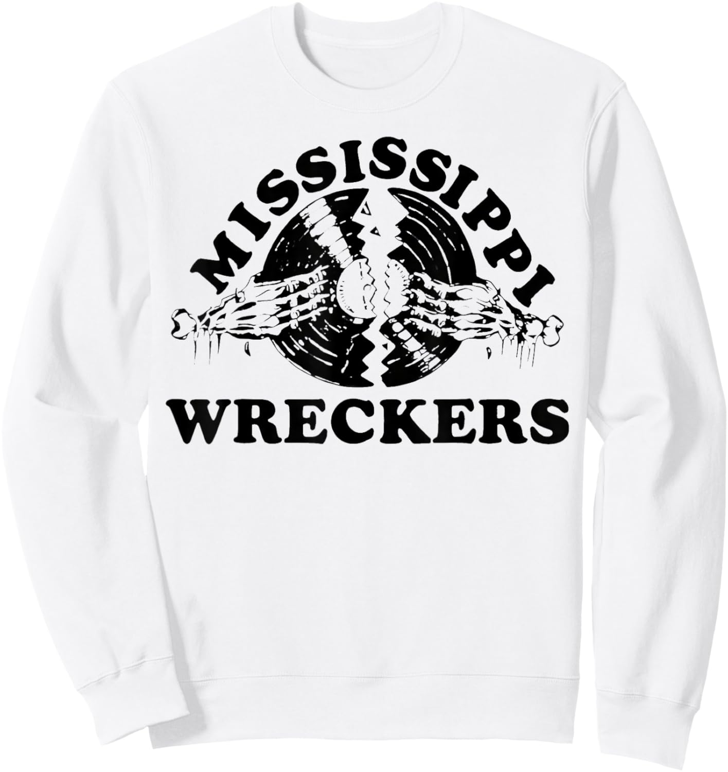 Mississippi Wreckers Retro Sweatshirt - Sweatshirt | White