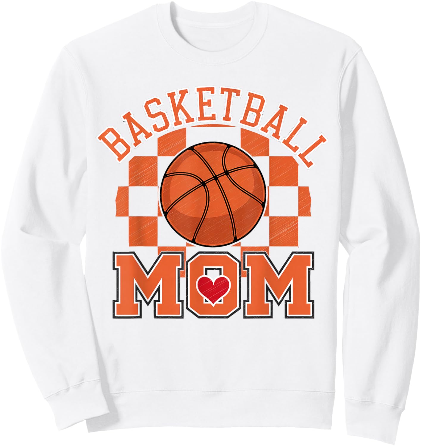 Groovy Basketball Mom Mother Basketball Mom Sweatshirt - Sweatshirt | White