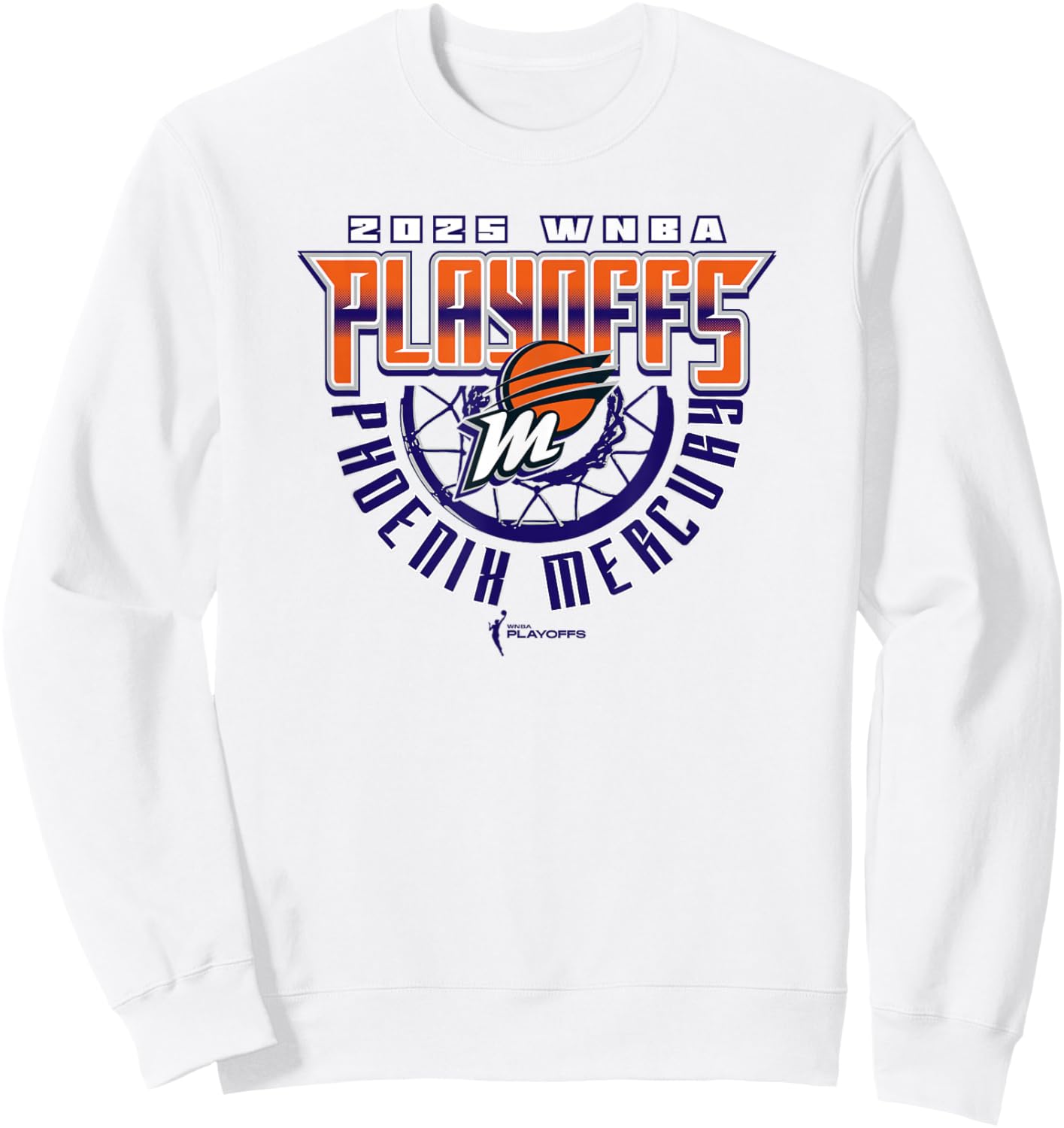 WNBA Official Phoenix Mercury 2025 Playoffs Above The Rim Sweatshirt - Sweatshirt | White