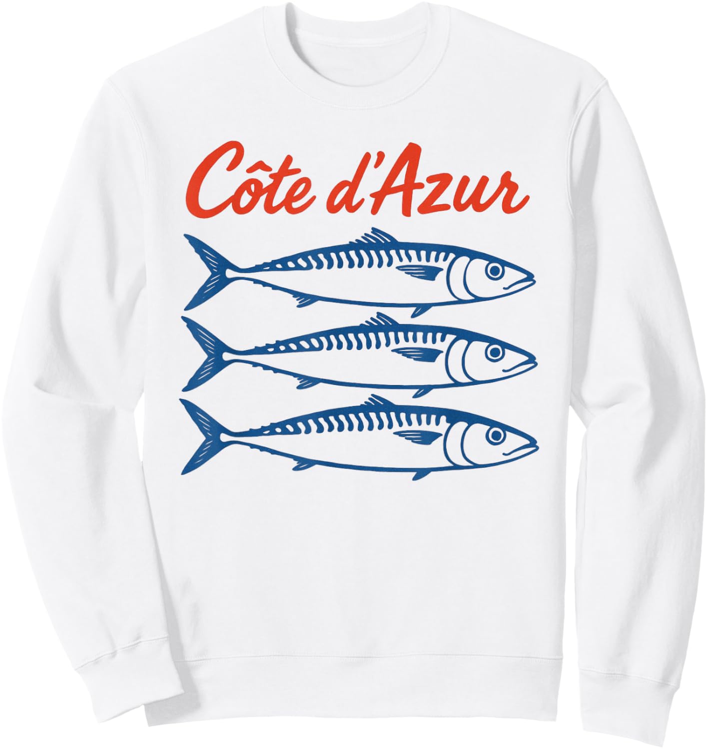 Côte d'Azur Sardinen Sweatshirt - Sweatshirt | White