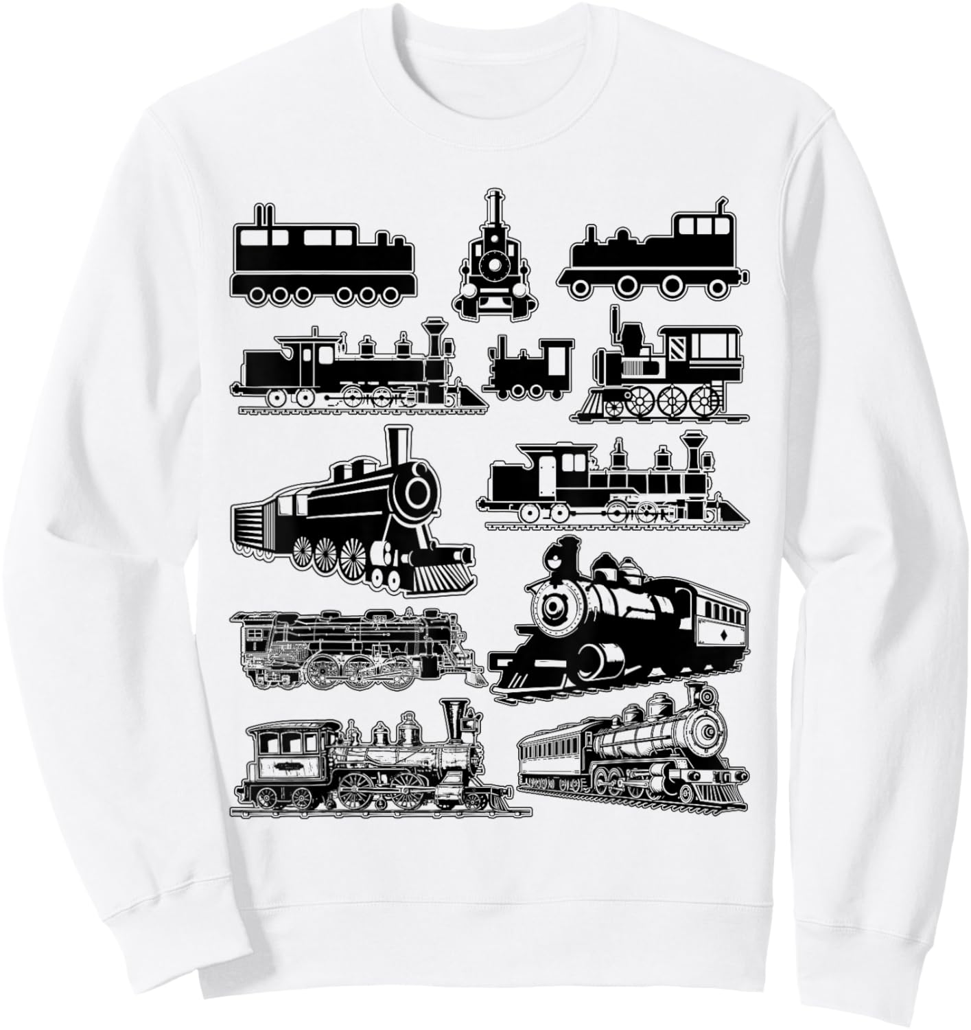 Vintage Steam Train Locomotive Toddler Boys Kids Sweatshirt - Sweatshirt | White