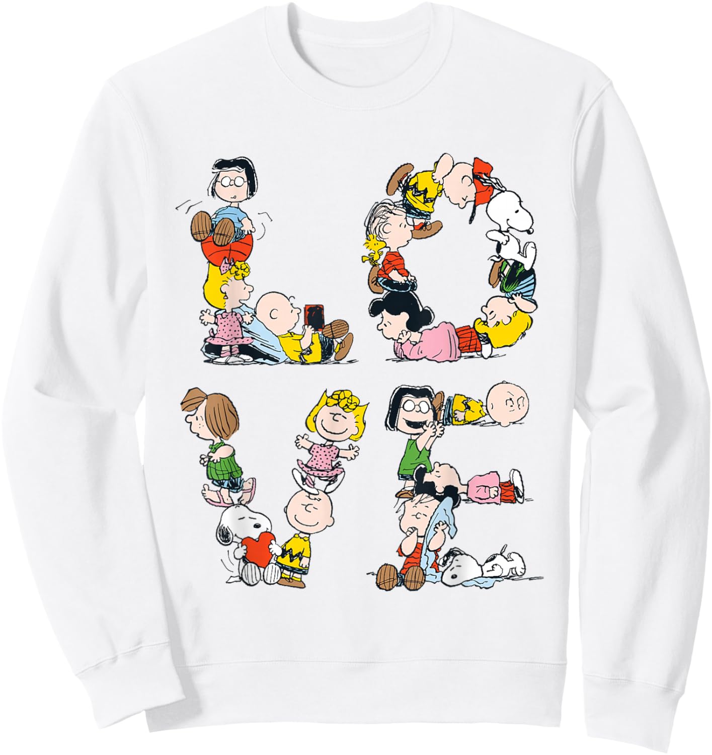 Peanuts Love Letters The Gang Sweatshirt - Sweatshirt | White