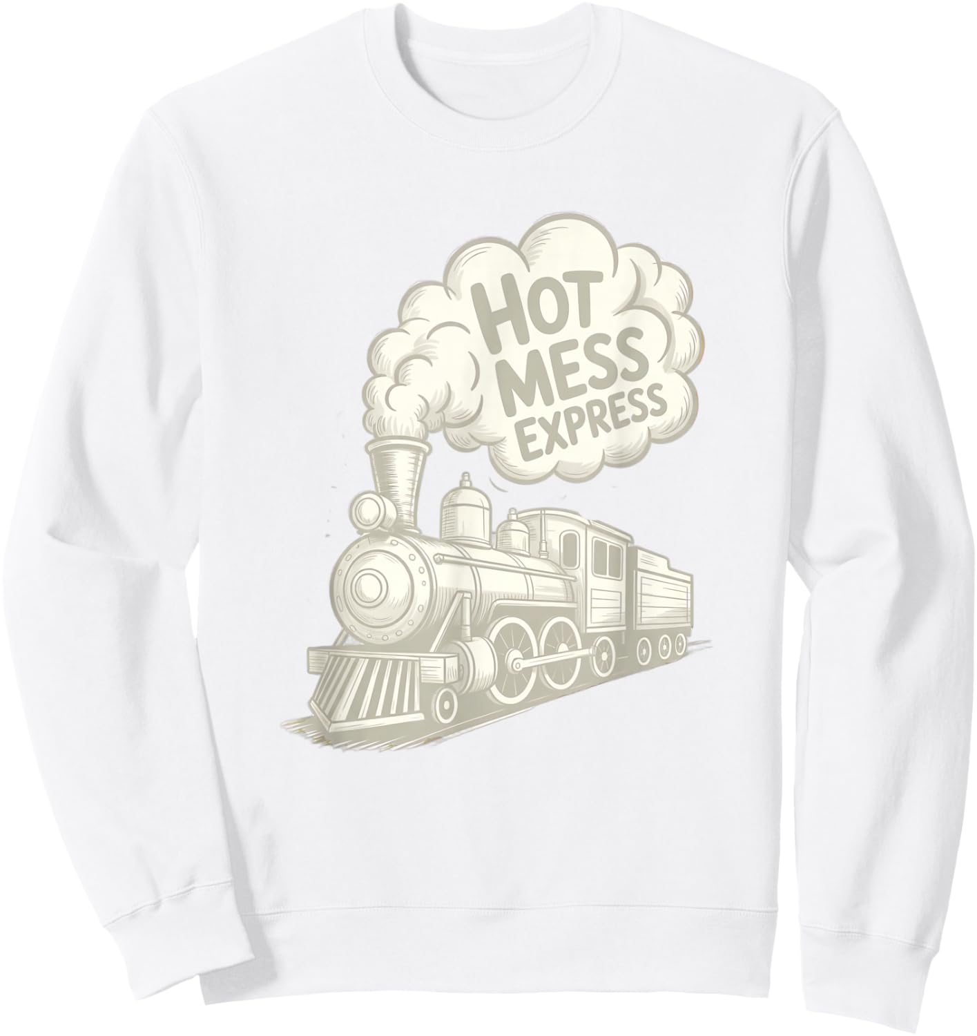 Hot Mess Express Cute Mom Sweatshirt - Sweatshirt | White