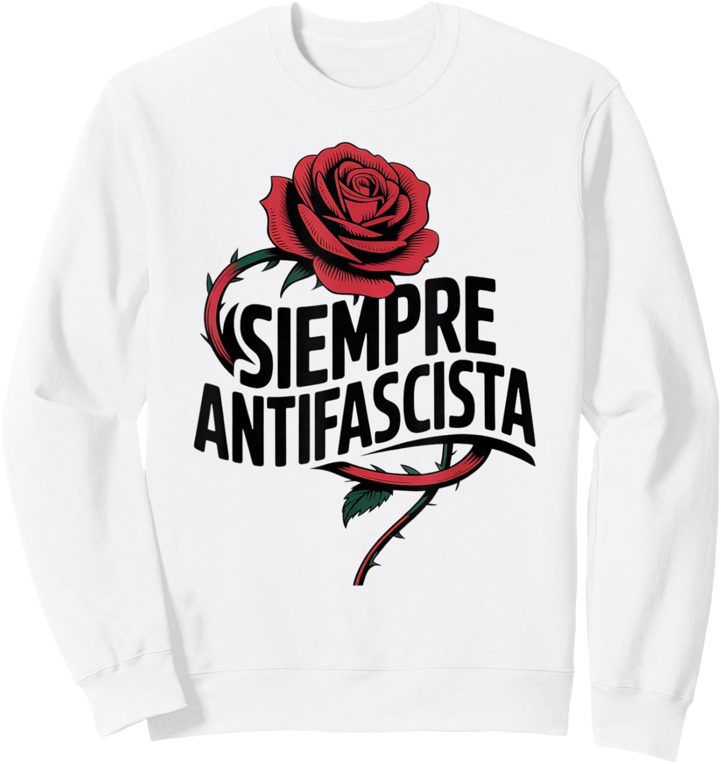 Siempre Antifascista Sweatshirt - Sweatshirt | White