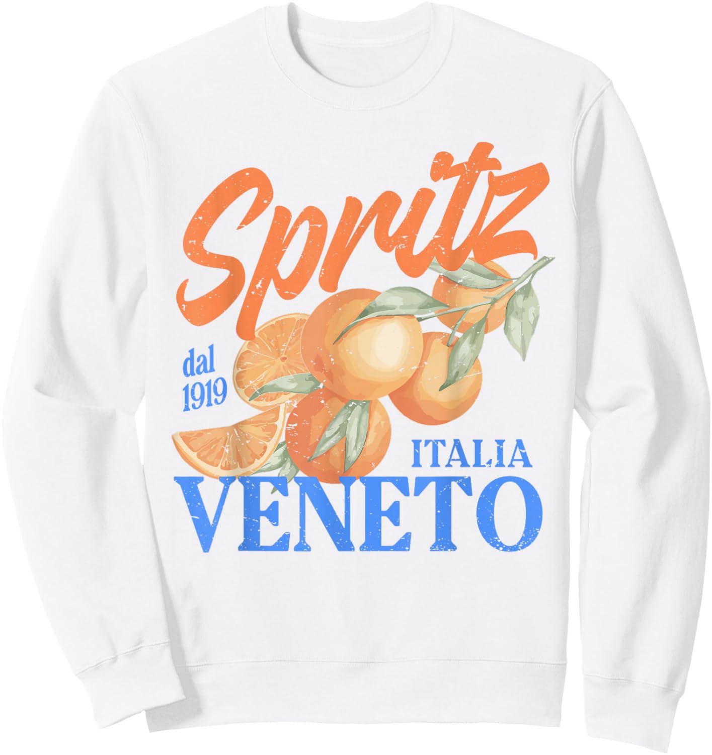Spritz Veneto dal 1919 Italia Vintage Orange Wine Cocktail Sweatshirt - Sweatshirt | White