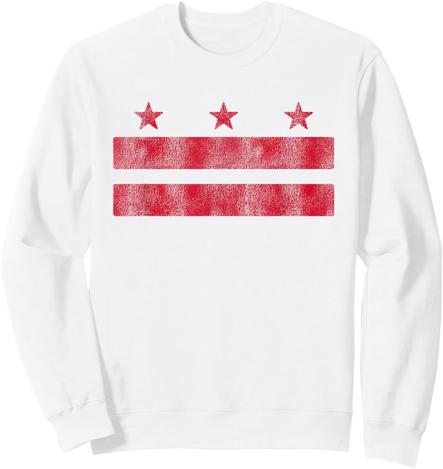 Retro Washington DC Flag District of Columbia Souvenir Sweatshirt - Sweatshirt | White