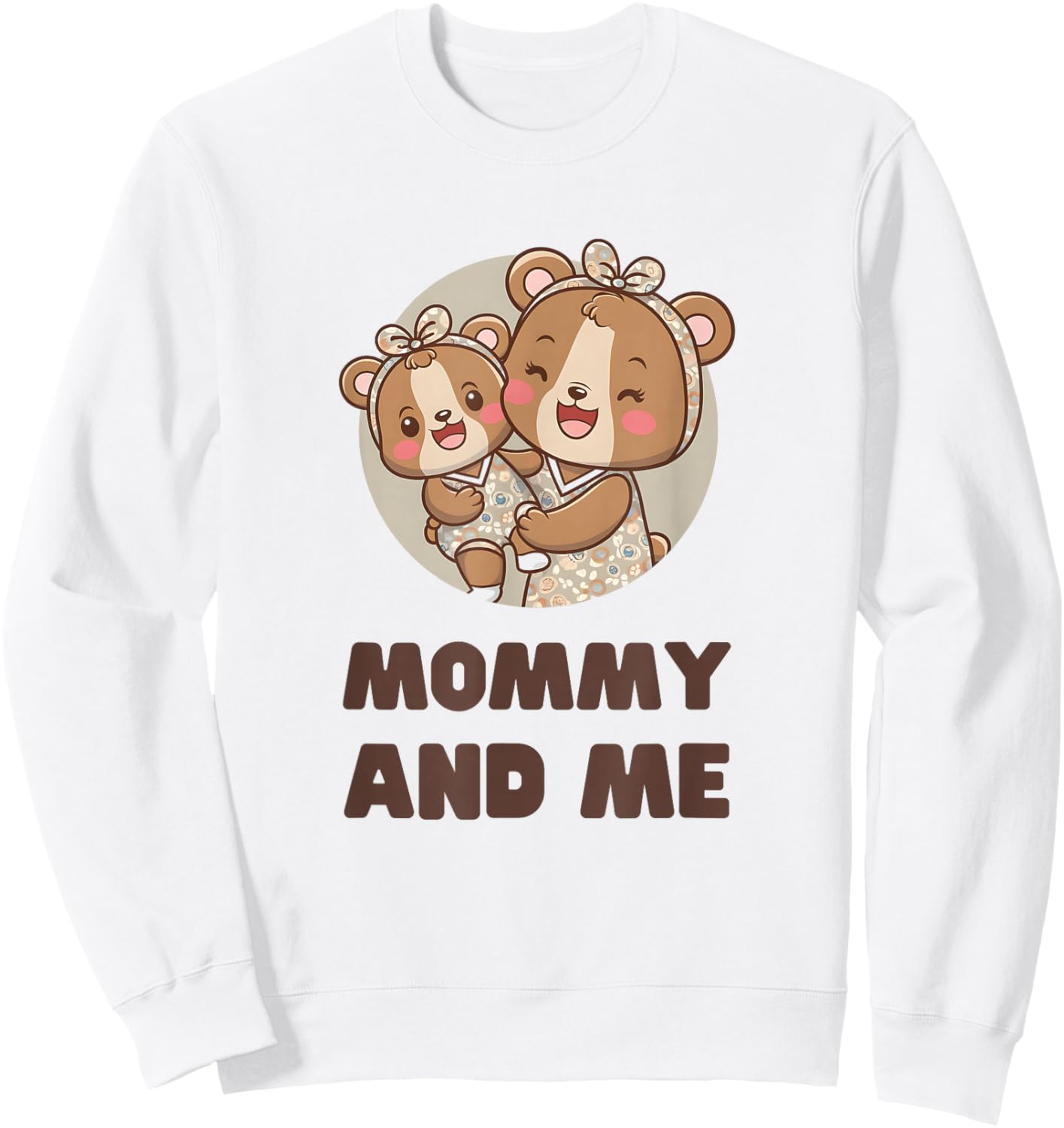 Girl MOTHER Mom Baby Bear Mommy & Me Matching Outfits Parent Sweatshirt - Sweatshirt | White