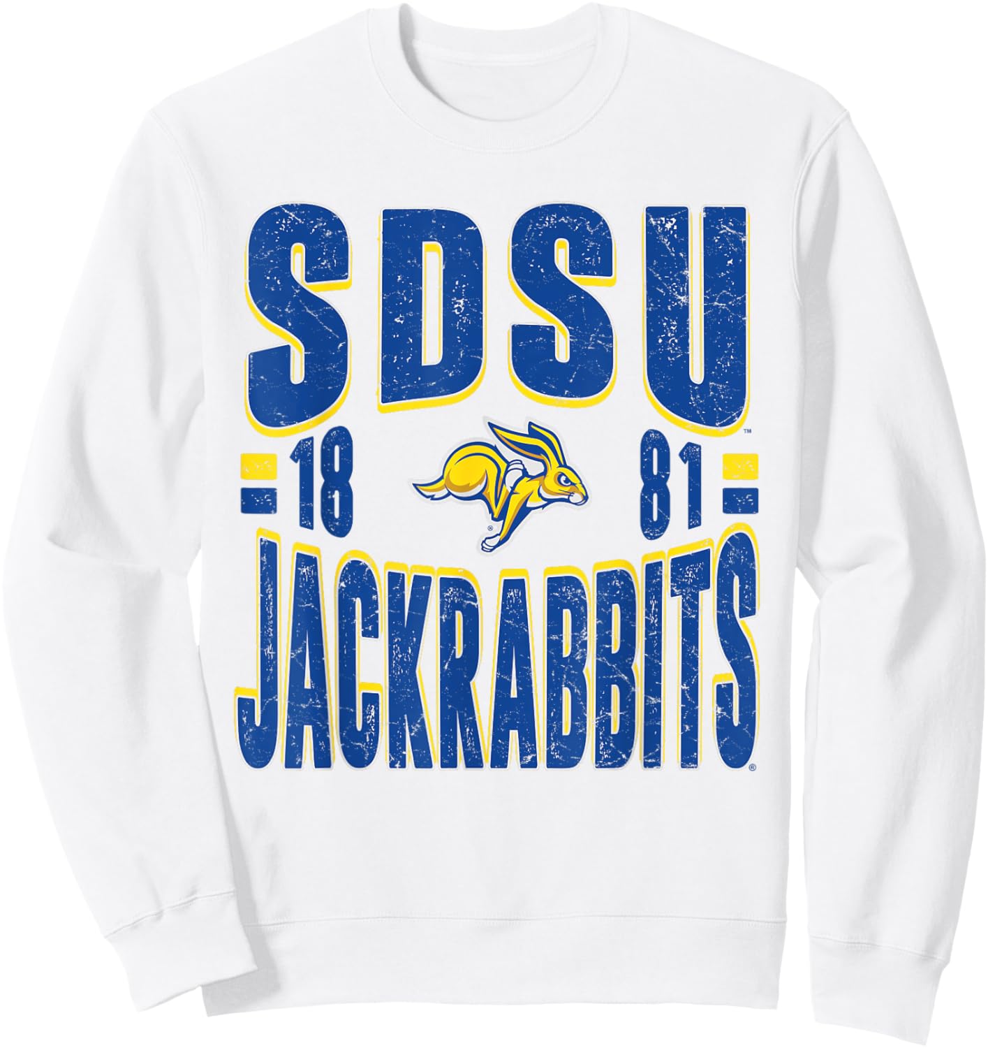 South Dakota State Jackrabbits Vintage 90's Retro White Sweatshirt - Sweatshirt | White