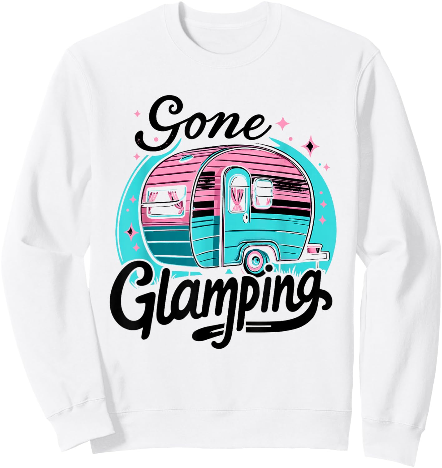 Gone Glamping Glamp Camping Glamper Sweatshirt - Sweatshirt | White