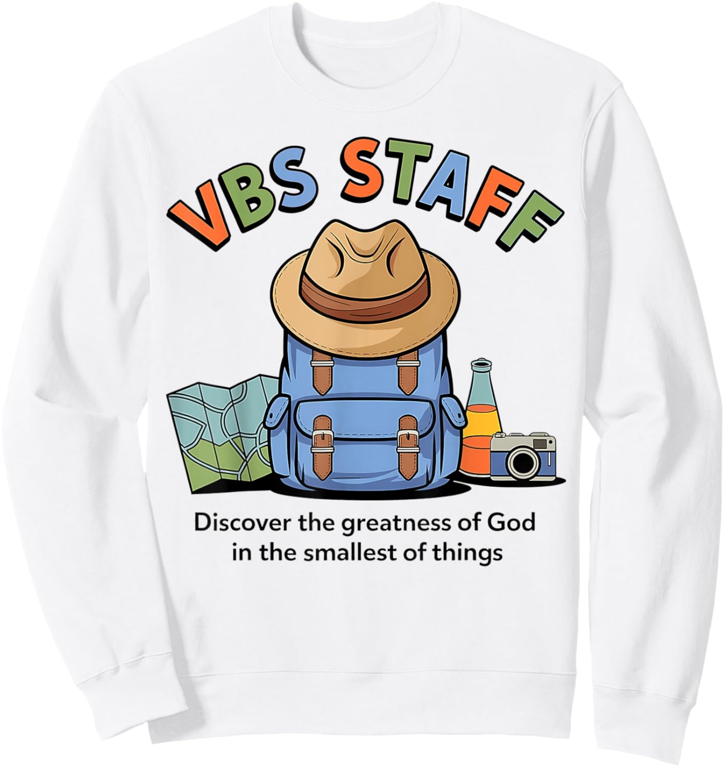 VBS Staff 2025 Adventure Magnified Smallest Insects VBS Team Sweatshirt - Sweatshirt | White