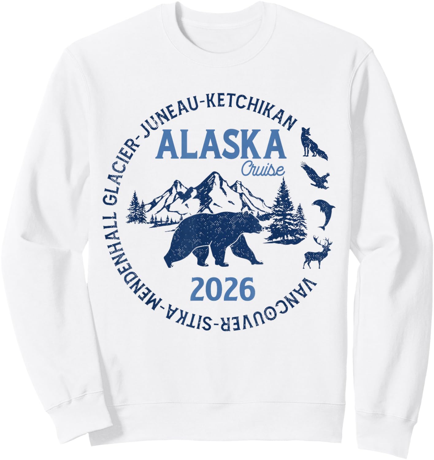 Family Friends Vacation Travel Matching Sweatshirt - Sweatshirt | White