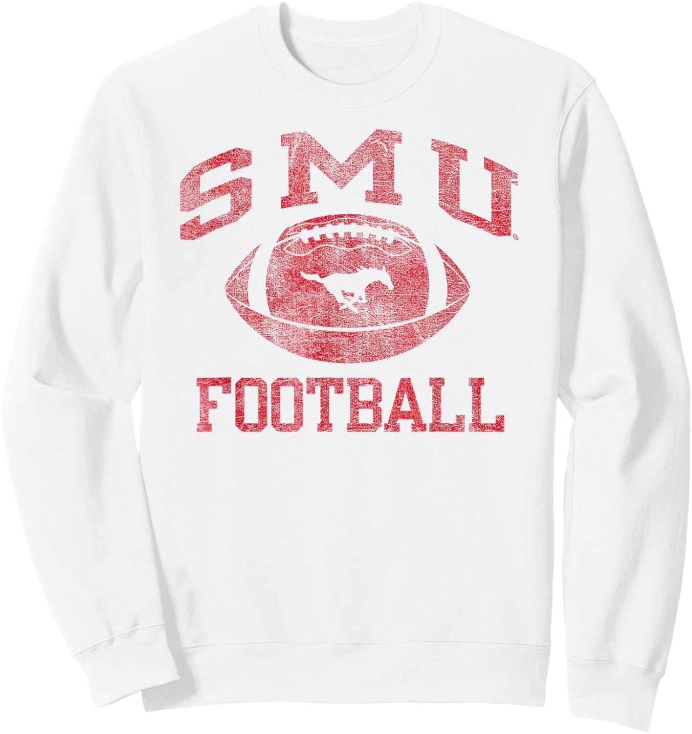 SMU Mustangs Football Intensity White Officially Licensed Sweatshirt - Sweatshirt | White