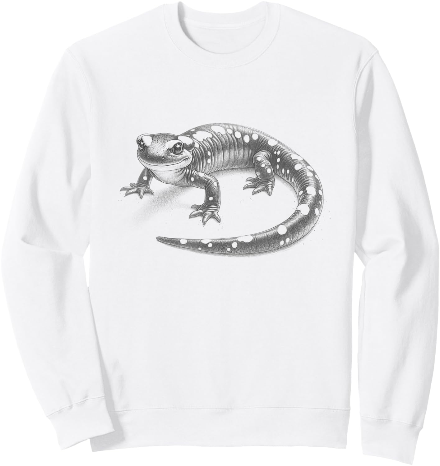Vintage Salamander Sketch Art Design Sweatshirt - Sweatshirt | White