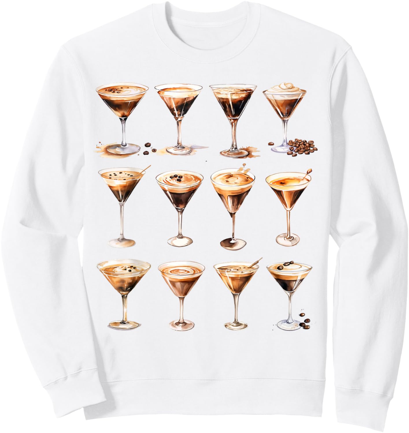 Espresso Martini Lover Tini Time Cocktail Espresso Martini Sweatshirt - Sweatshirt | White