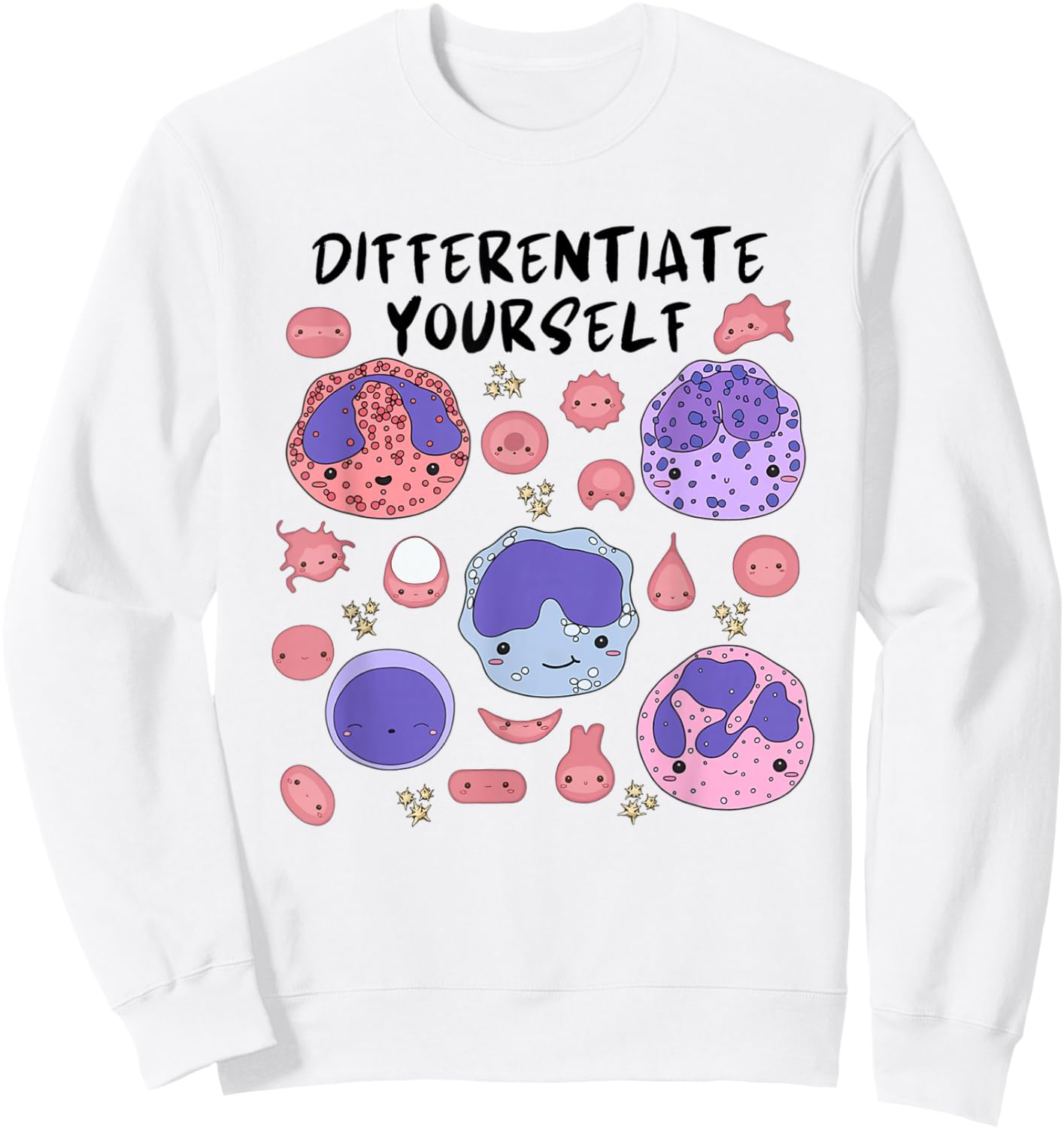 Funny White Blood Cells Immune System Medical Technologist Sweatshirt - Sweatshirt | White