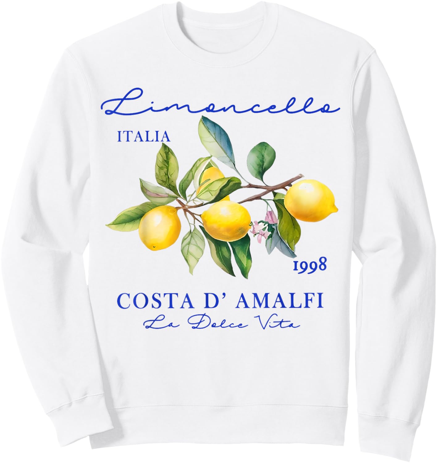 Limoncello Lemon Italy Summer Fruit Festival Women Men Sweatshirt - Sweatshirt | White