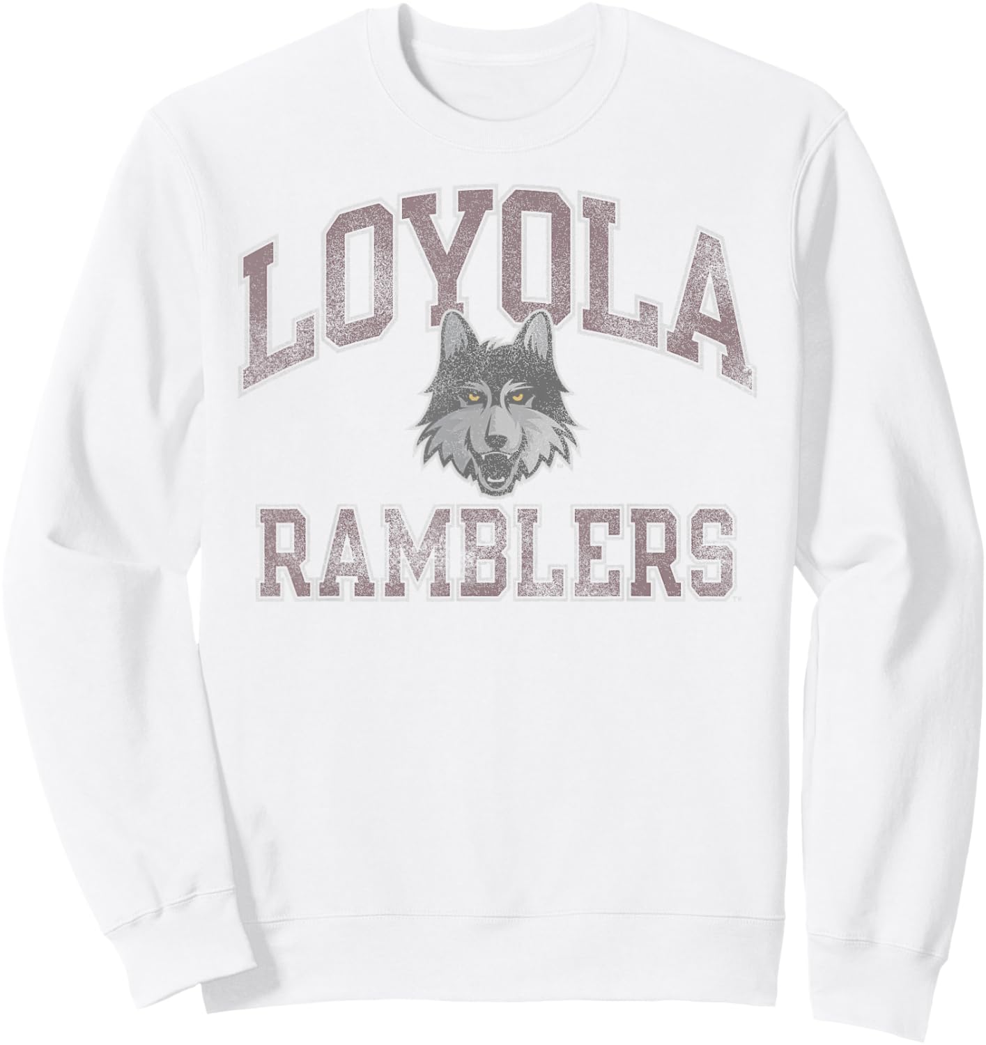 Loyola Chicago Ramblers Vintage Worn Gray Sweatshirt - Sweatshirt | White