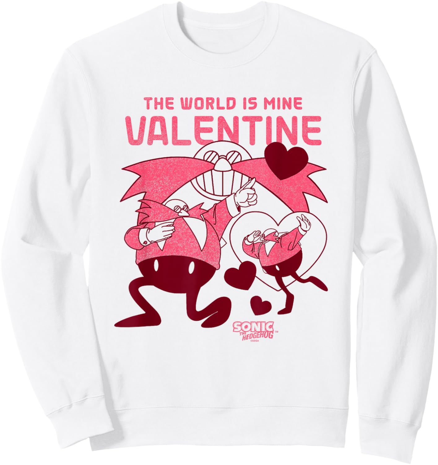 Sonic The Hedgehog Valentine's Day The World Is Mine Sweatshirt - Sweatshirt | White