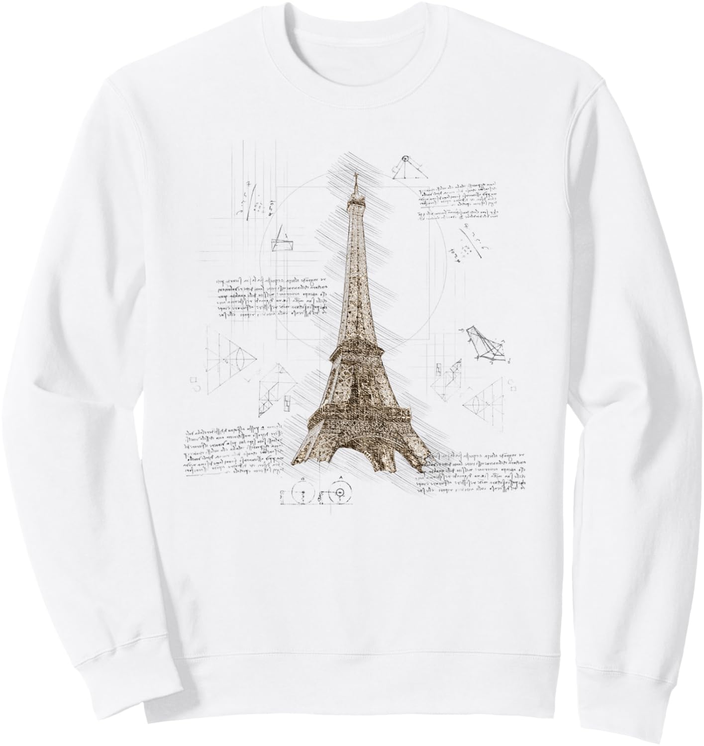 Eiffelturm Vintage Blueprint Retro Paris Liebhaber Geschenk Sweatshirt - Sweatshirt | White