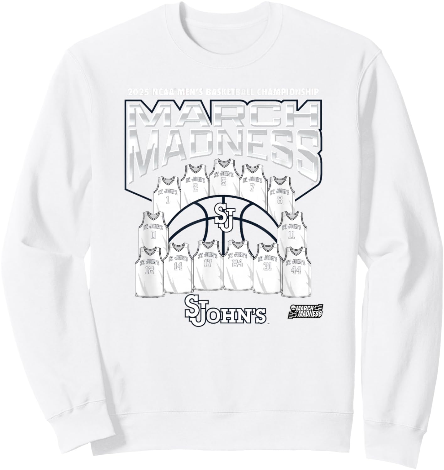St. John's March Madness 2025 Men's Basketball NIL Sweatshirt - Sweatshirt | White