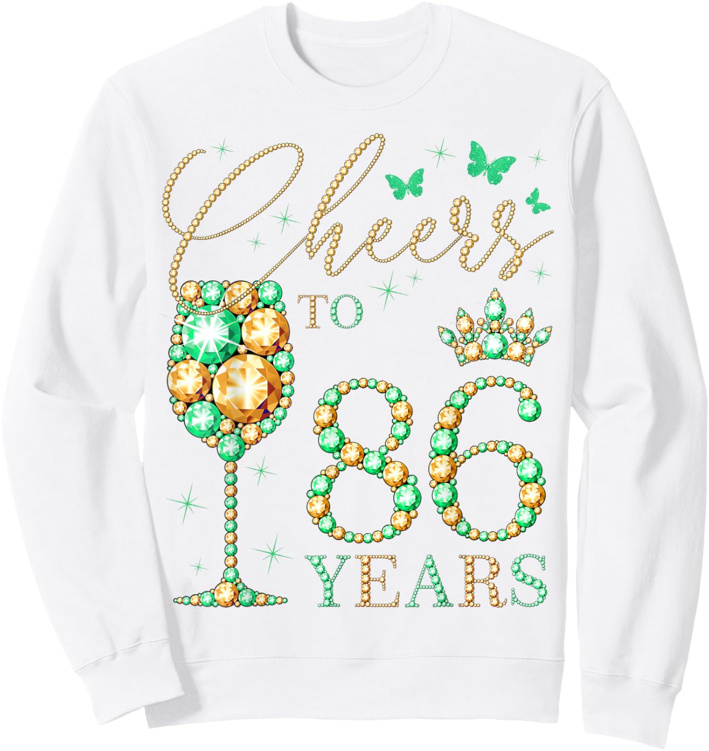 Ein Hoch auf 86 Jahre, 86 Jahre alte Frauen, Königin zum 86. Geburtstag Sweatshirt - Sweatshirt | White