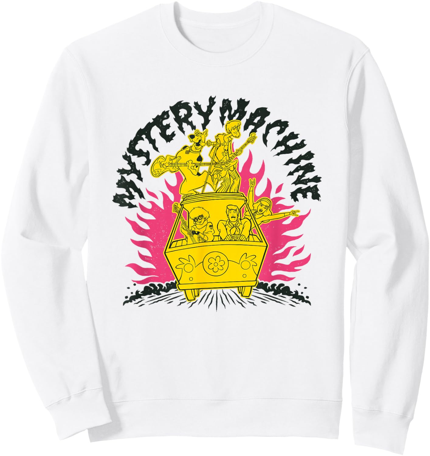 Scooby-Doo Mystery Machine Rock On! Retro Sweatshirt - Sweatshirt | White