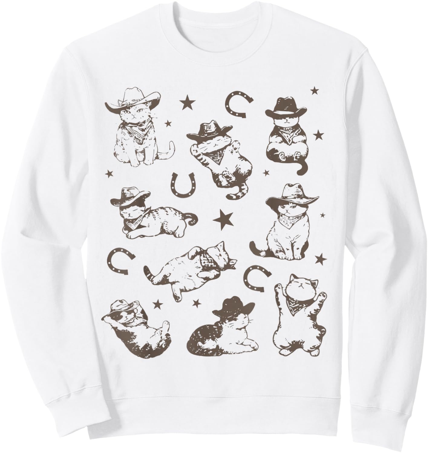 Cowboy Cats And Kittens Western Cowboy Vintage 90s Cowgirl Sweatshirt - Sweatshirt | White