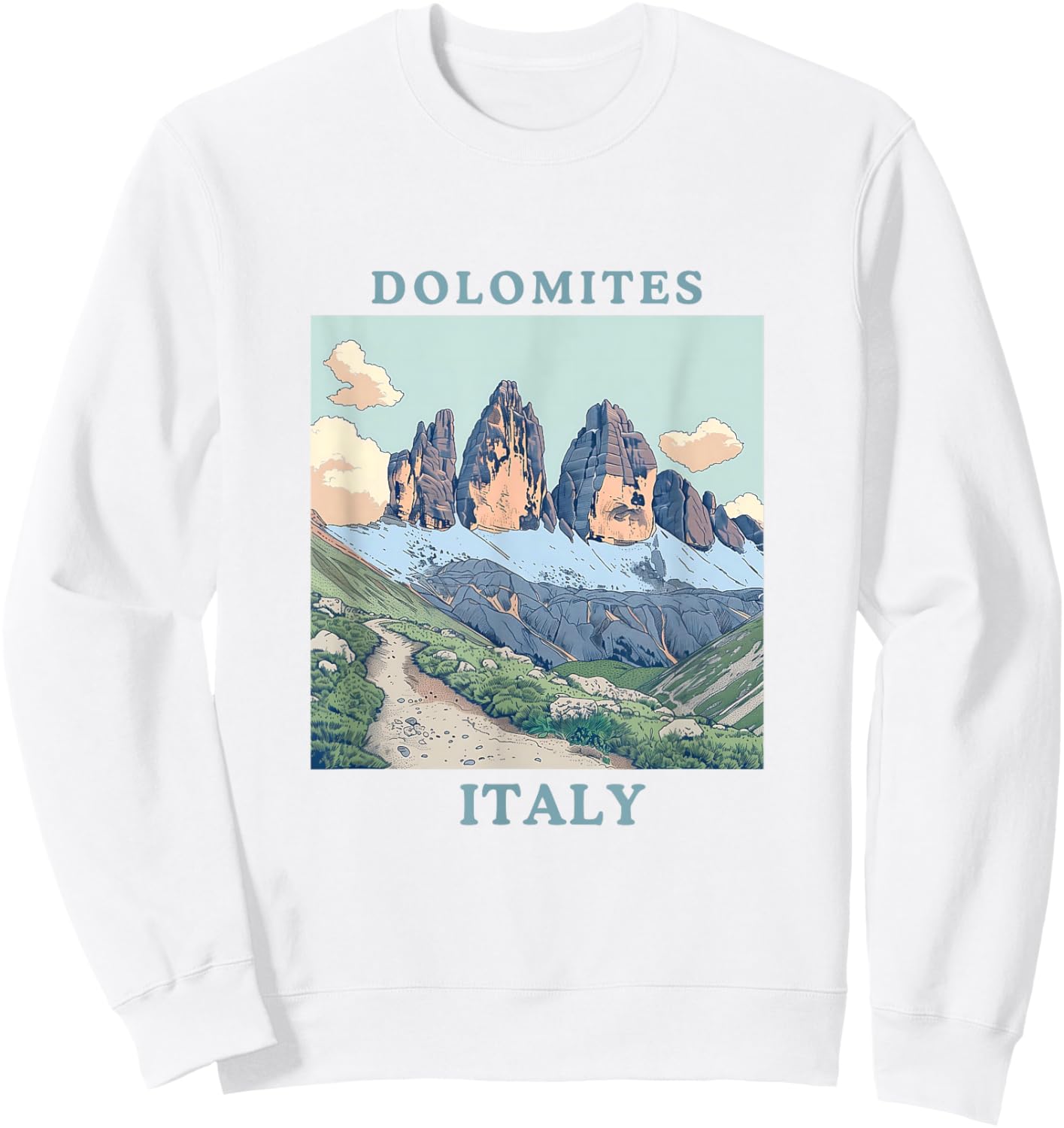 Dolomites, Italy Sweatshirt - Sweatshirt | White
