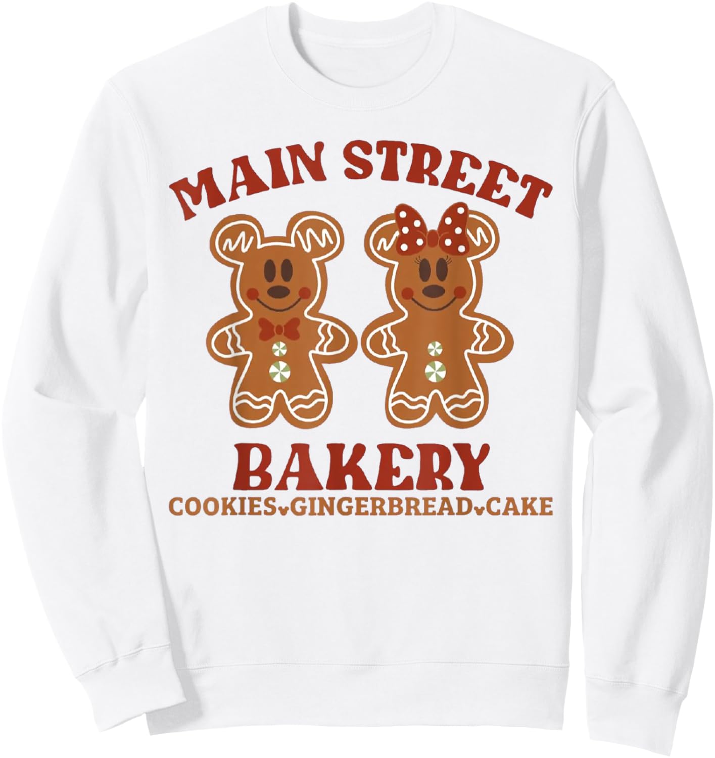 Main Street Bakery Cookies Gingerbread Cake Christmas Sweatshirt - Sweatshirt | White
