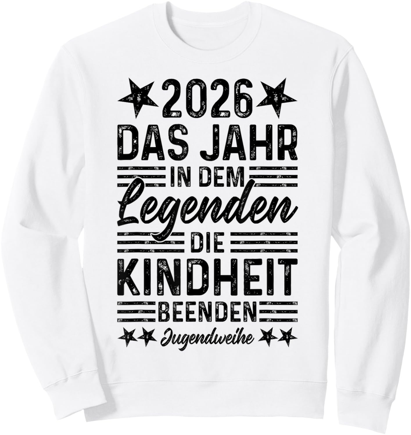 Youth Consecration 2026 Year in the Legends End Childhood Sweatshirt - Sweatshirt | White