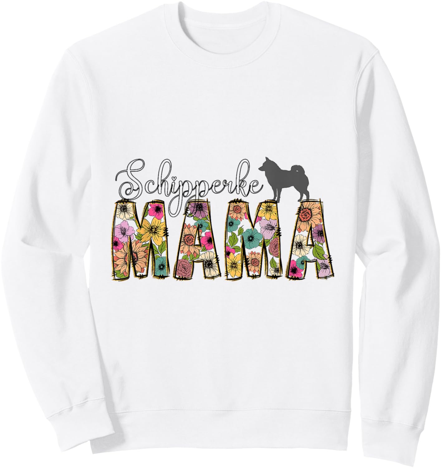 Schipperke Dog Sweatshirt - Sweatshirt | White