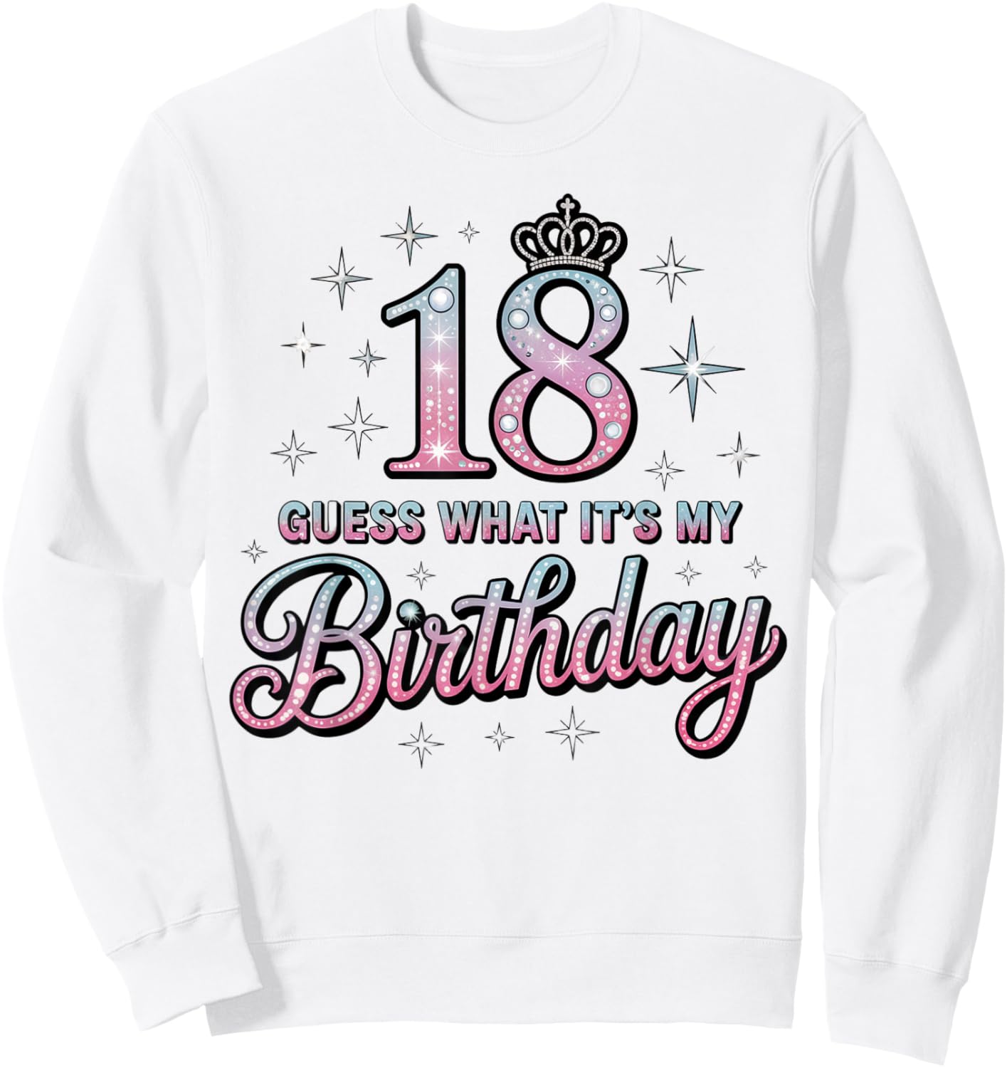 It's My 18th Birthday Girl 18 Year Old Pink Sweatshirt - Sweatshirt | White