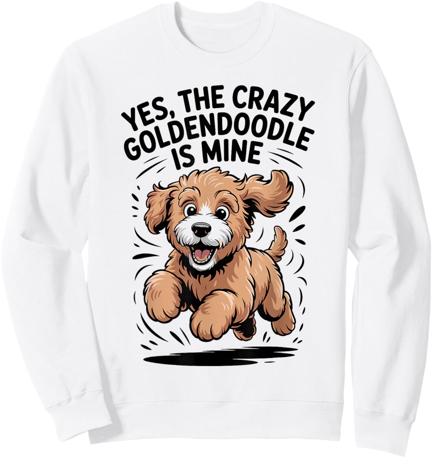 Cute Pet Cross Dog Mix Breed Poodle Cool Funny Goldendoodle Sweatshirt - Sweatshirt | White