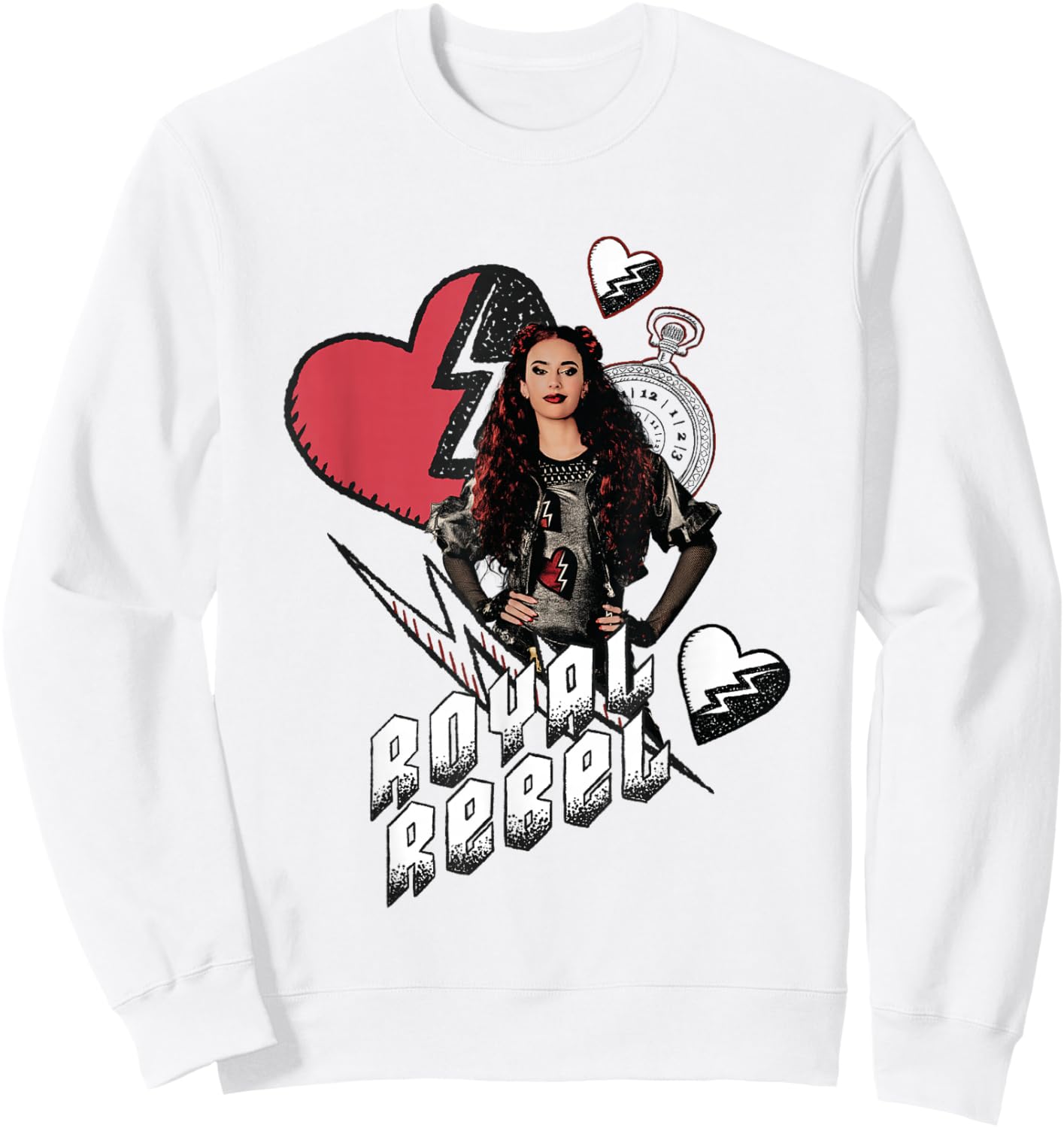 Disney Descendants: The Rise of Red Royal Rebel Chest Logo Sweatshirt - Sweatshirt | White