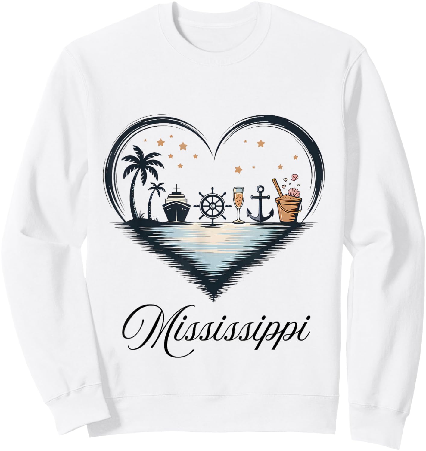 Girls Trip Cruise Vacation Travel Mississippi Sweatshirt - Sweatshirt | White