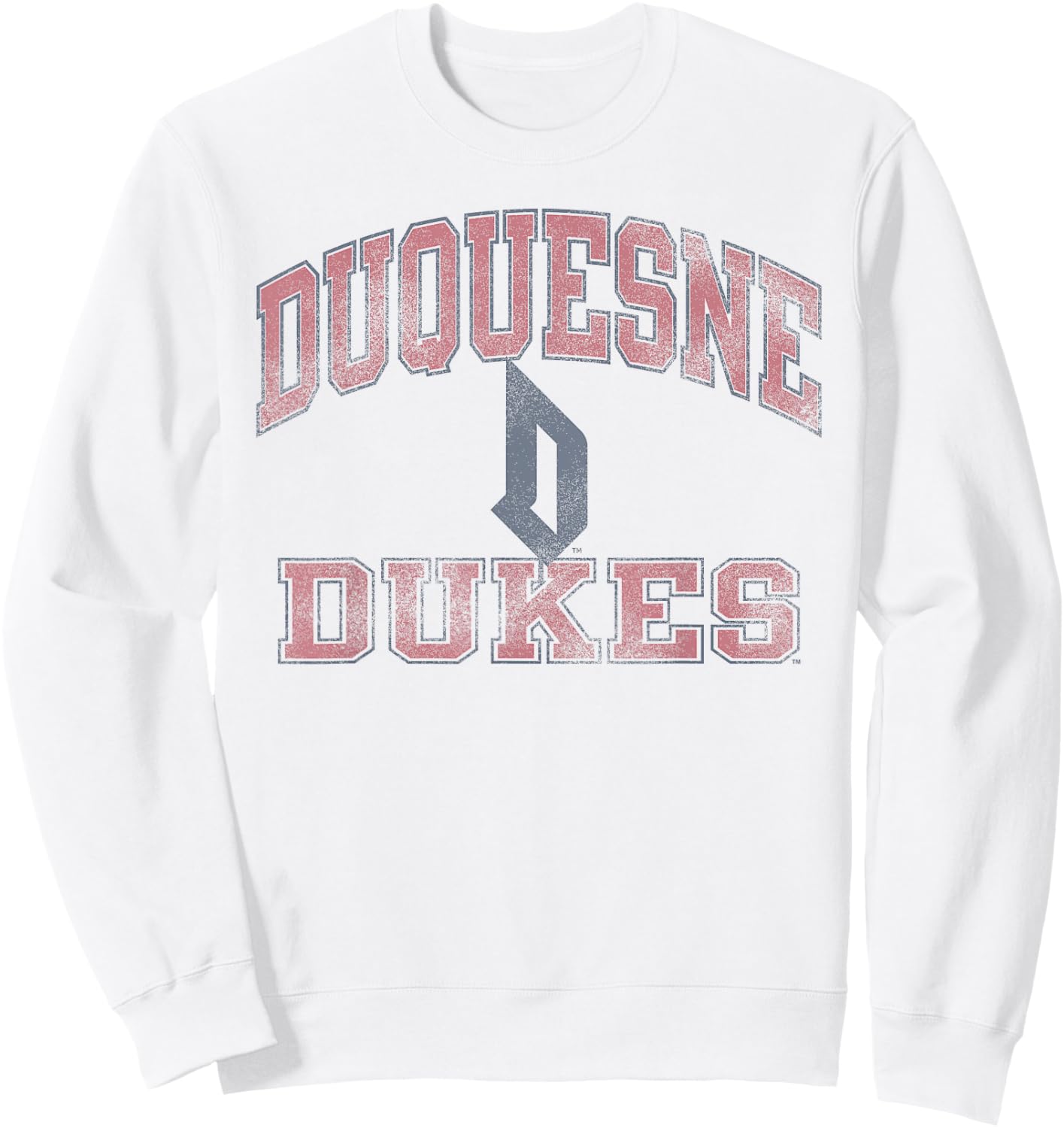 Duquesne Dukes Worn Gray Officially Licensed Sweatshirt - Sweatshirt | White