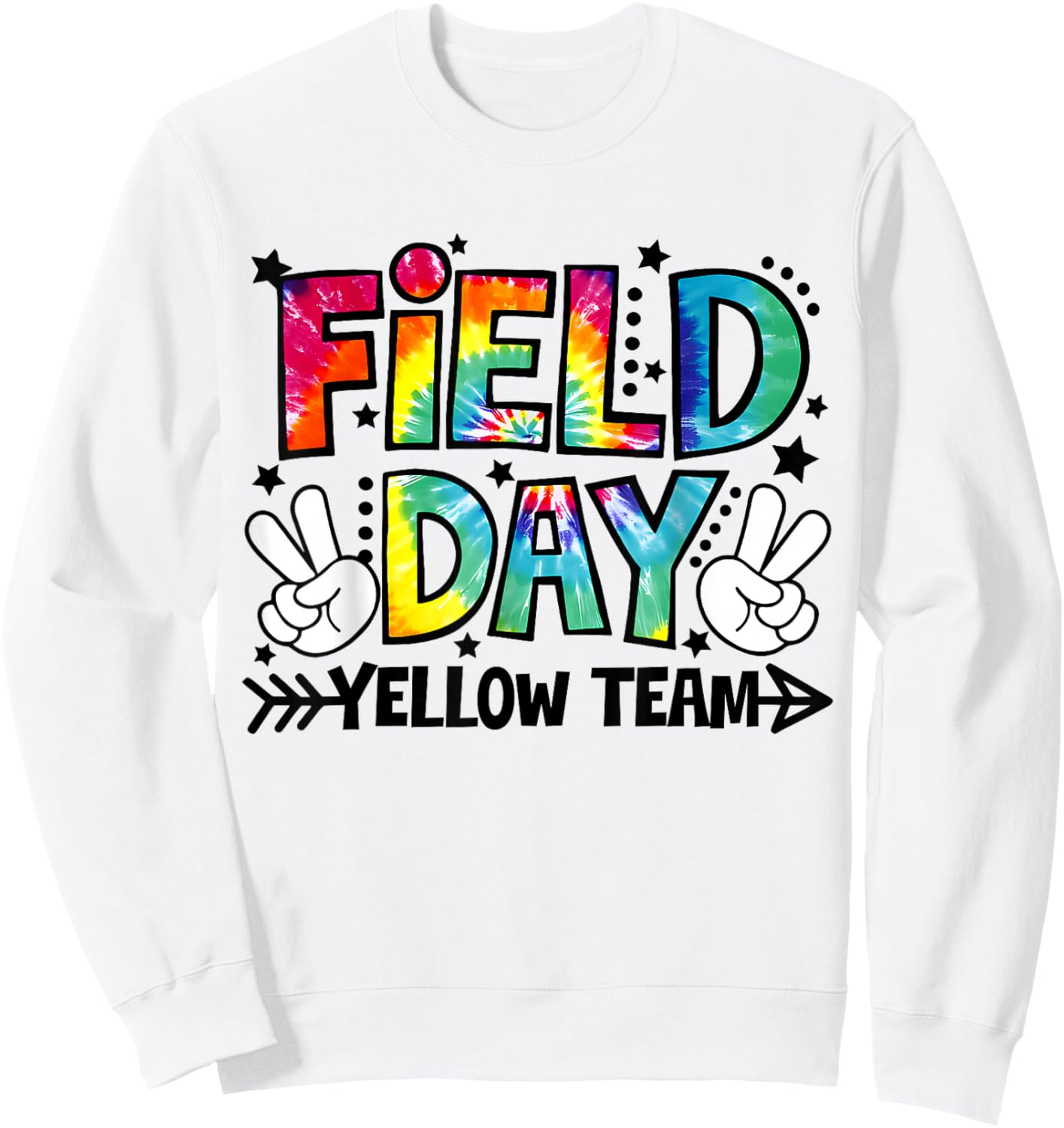 Field Day Yellow Team Funny for Teacher Kids Field Day Game Sweatshirt - Sweatshirt | White
