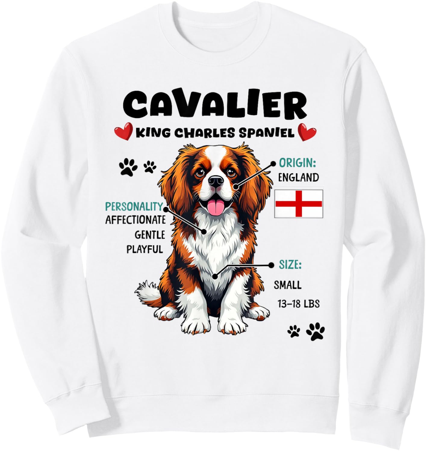 Cavalier King Charles Spaniel Owner Funny Dog Lover Sweatshirt - Sweatshirt | White